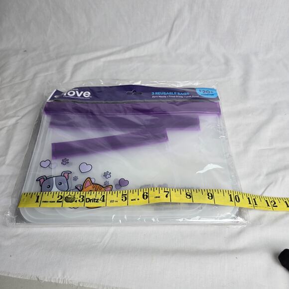 Petco Love Reusable Zip Bags Food Grade Leak Proof 15 Bags 3 Sizes New Sealed - Picture 7 of 13